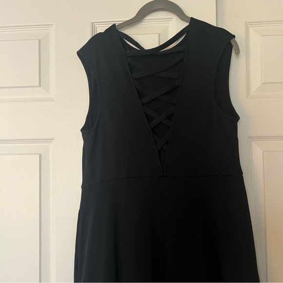 New York & Company Classic Black Cotton Dress w Pockets! - Picture 4 of 4